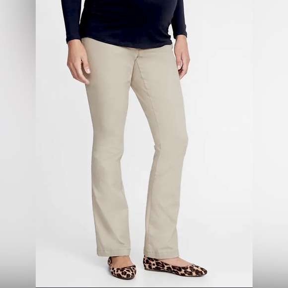 Old Navy Womens 16L 95% Cotton Maternity Bootcut Full Panel Gray Stretch NWT - Picture 1 of 9